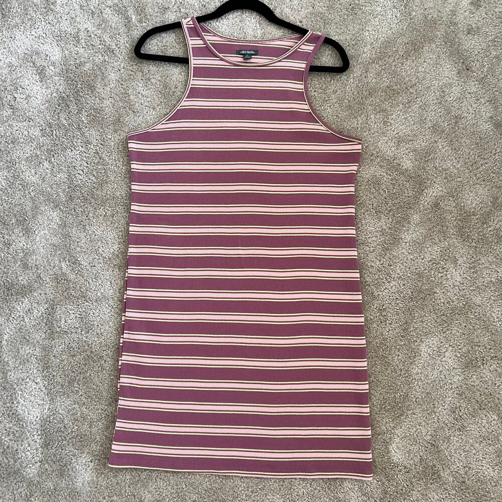 NWT Wild Fable Pink Striped Ribbed Racerback Body Con Dress Size: XL